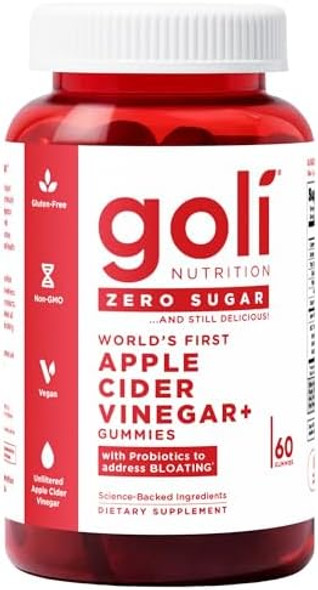Goli Zero Sugar Trio- World'S First 3-In-1 Pre Post Probiotic Apple Cider Vinegar With Vitamin B12 And Probiotics Ashwagandha & L-Theanine Vitamin D Gummies. Vegan Gelatin & Gluten- Non-Gmo