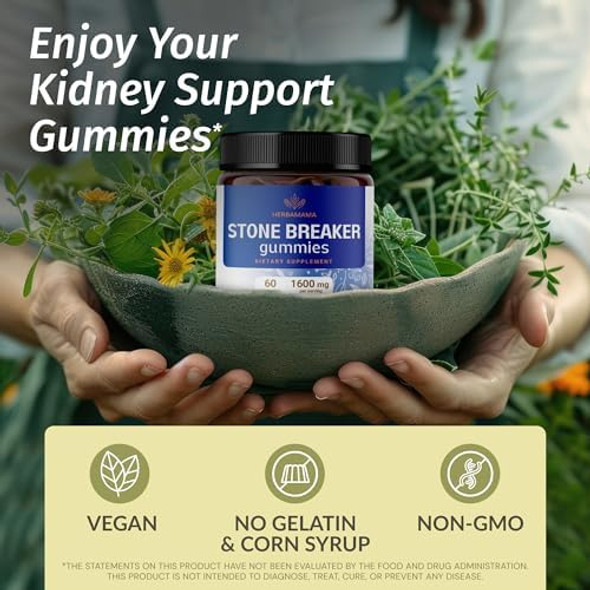 Herbamama Stone Breaker And Dandelion Kit - Bundle Of 1600Mg Chanca Piedra Gummies & Dandelion Root Tincture 2 Fl Oz - Vegan Non-Gmo Alcohol & Gelatin- - 2 Pack Herbamama Stone Breaker And Dandelion Kit - Bundle Of 1600Mg Chanca Piedra Gummies & Dandelion Root Tincture 2 Fl Oz - Vegan Non-Gmo Alcohol & Gelatin- - 2 Pack