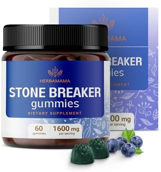 Herbamama Chanca Piedra Stone Breaker Gummies - 1600Mg Chanca Piedra For Urinary Tract Cleanse Detox - Vegan Non-Gmo Kidney Support Supplement - 60 Pectin-Based Blueberry-Flavored Chews Herbamama Chanca Piedra Stone Breaker Gummies - 1600Mg Chanca Piedra For Urinary Tract Cleanse Detox - Vegan Non-Gmo Kidney Support Supplement - 60 Pectin-Based Blueberry-Flavored Chews