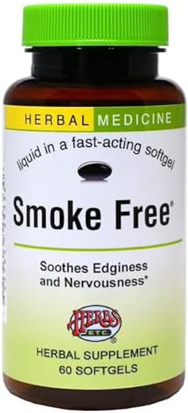 Herbs Etc.   - Support While Quitting - Healthy Respiratory System Support - Aids Against Edginess & Unpleasant Attitudes - 60 Softgels (60 Servings)
