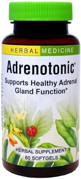 Herbs Etc. Adrenotonic - Herbal Supplement For Adrenal Gland Health Support - Energy Support Supplement For Men & Women - 60 Softgels (60 Servings)