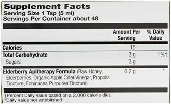 Honey Gardens Traditional Formula Elderberry & Honey Immune Syrup Honey Gardens 8 Oz Liquid