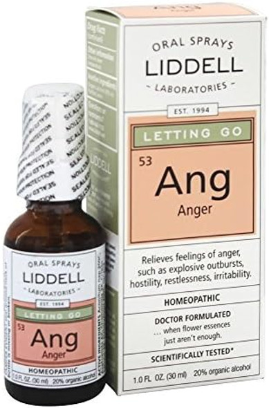 Letting Go Anger Liddell Homeopathic 1 Oz Spray