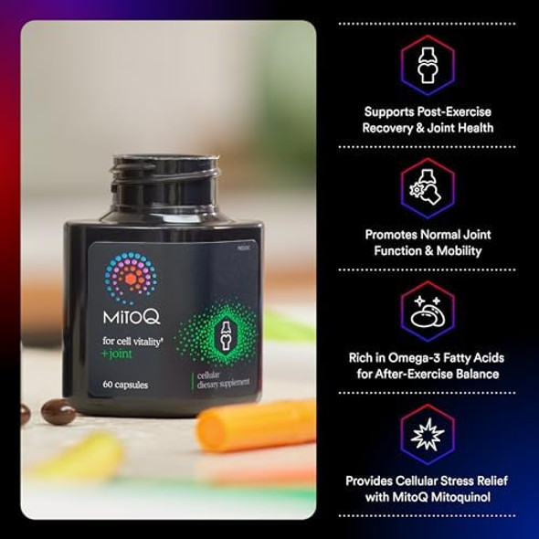 Mitoq +Joint Advanced Coq10 Antioxidant Supplement - Contains Mitoquinol Mesylate & Green Lipped Mussel Omega Oil Extract - Supports Healthy Joint Mobility And Cell Vitality (60 Softgel Capsules) Mitoq +Joint Advanced Coq10 Antioxidant Supplement - Contains Mitoquinol Mesylate & Green Lipped Mussel Omega Oil Extract - Supports Healthy Joint Mobility And Cell Vitality (60 Softgel Capsules)