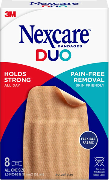 Nexcare Duo Bandages Flexible Fabric Summer Activities Schools Camps Hold Strong 24 Hours Pain  Removal Ready For Summer Cuts And Wounds Case Of Knee And Elbow 192 Count Nexcare Duo Bandages Flexible Fabric Summer Activities Schools Camps Hold Strong 24 Hours Pain  Removal Ready For Summer Cuts And Wounds Case Of Knee And Elbow 192 Count