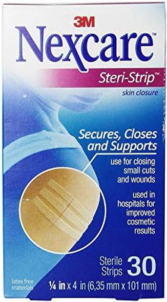 Nexcare Steri-Strip Skin Closure Strips 1/4 Inch X 4 Inches 30 Each (Pack Of 2) Nexcare Steri-Strip Skin Closure Strips 1/4 Inch X 4 Inches 30 Each (Pack Of 2)
