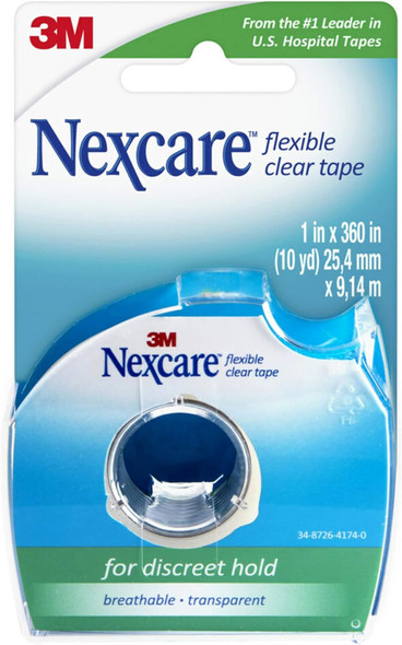 Nexcare Flexible Clear Tape Waterproof Transparent Medical Tape Secures Dressings And Catheter Tubing - 1 In X 10 Yds 1 Roll Of Tape Nexcare Flexible Clear Tape Waterproof Transparent Medical Tape Secures Dressings And Catheter Tubing - 1 In X 10 Yds 1 Roll Of Tape