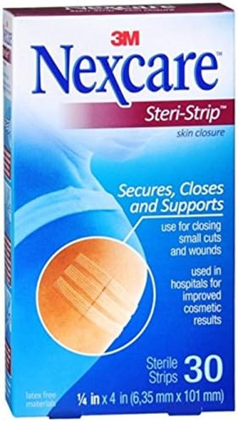 Nexcare Nexcare Steri-Strip Skin Closure Strips 0.25 X 4 0.25" X 4" 30 Each (Pack Of 3) Nexcare Nexcare Steri-Strip Skin Closure Strips 0.25 X 4 0.25" X 4" 30 Each (Pack Of 3)