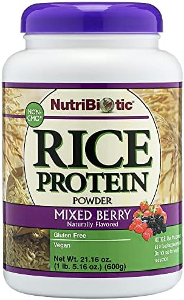 Nutribiotic – Mixed Berry Rice Protein 1 Lb 5 Oz (600G)  Low Carb Keto-Friendly Vegan Raw Protein Powder  Grown & Processed Without Chemicals Gmos Or Gluten  Easy To Digest & Nutrient-Rich Nutribiotic – Mixed Berry Rice Protein 1 Lb 5 Oz (600G)  Low Carb Keto-Friendly Vegan Raw Protein Powder  Grown & Processed Without Chemicals Gmos Or Gluten  Easy To Digest & Nutrient-Rich
