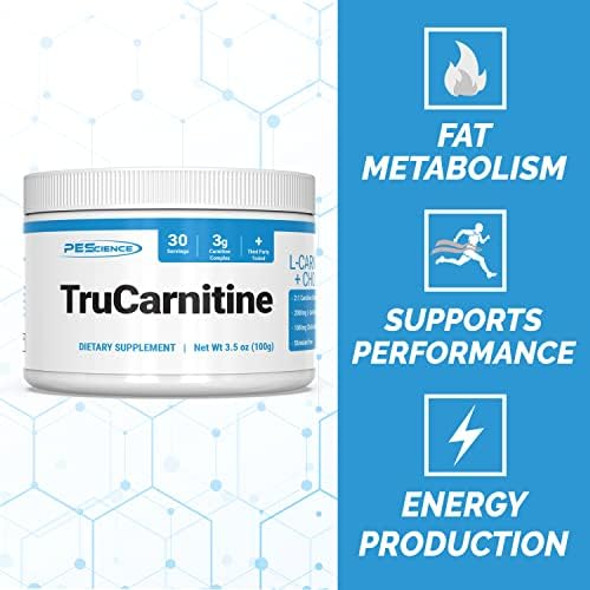 Pescience Trucarnitine L-Carnitine-L-Tartrate Superior Absorption Formula With Choline 30 Serving 3000 Mg
