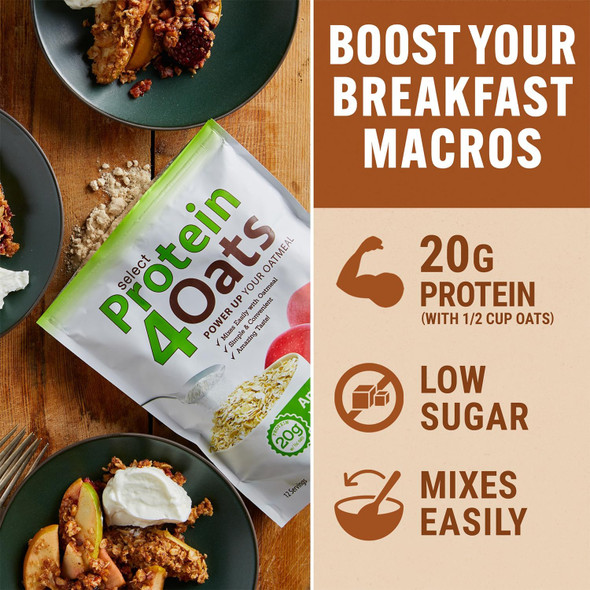 Pescience Protein4Oats Powder To Make Amazing Tasting Protein Oatmeal With Whey And Casein Gluten  Maple Brown Sugar 12 Servings