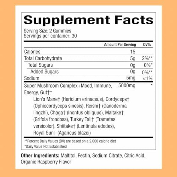Plant People Wonderday Extra Strength Mushroom Gummies – Sugar  Lion’S Mane Cordyceps Reishi & Chaga Supplement For Adults – Mood Boost Energy Focus Immune Support & Gut Health – Vegan Non-Gmo (60 Count) Plant People Wonderday Extra Strength Mushroom Gummies – Sugar  Lion’S Mane Cordyceps Reishi & Chaga Supplement For Adults – Mood Boost Energy Focus Immune Support & Gut Health – Vegan Non-Gmo (60 Count)