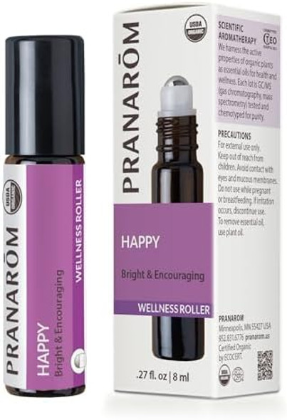Pranarom - Happy Mood Roller Wellness Blend 8Ml - For Wellness Seekers - Aromatherapy For Relaxation - Uplifting Organic Essential Oils Pranarom - Happy Mood Roller Wellness Blend 8Ml - For Wellness Seekers - Aromatherapy For Relaxation - Uplifting Organic Essential Oils