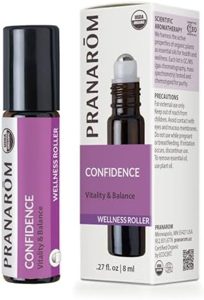 Pranarom - Confidence Mood Roller Wellness Blend 8Ml - Aromatherapy With Essential Oils -  Organic Ingredients - Pure And Natural Formula For Well-Being - Portable And Convenient Pranarom - Confidence Mood Roller Wellness Blend 8Ml - Aromatherapy With Essential Oils -  Organic Ingredients - Pure And Natural Formula For Well-Being - Portable And Convenient