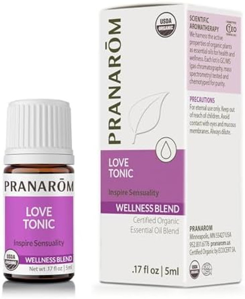 Pranarom - Love Tonic Essential Oil Wellness Blend 5Ml - For Aromatherapy Enthusiasts - Relaxation And Sensuality -  Organic Ingredients - Pure Essential Oils