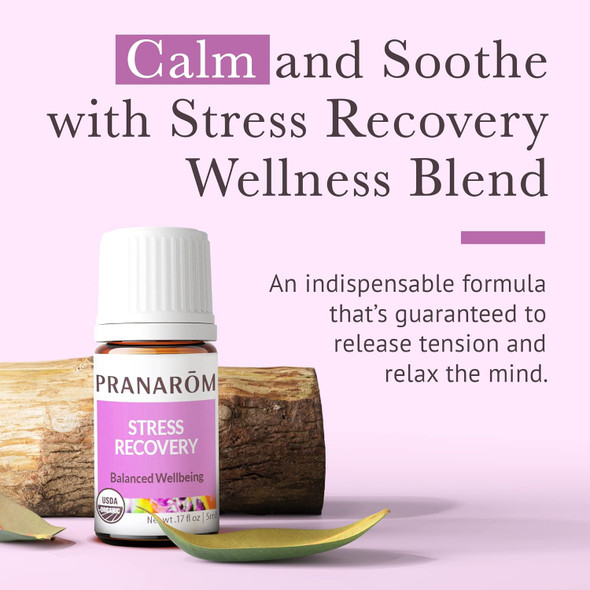 Pranarom - Stress Recovery Essential Oil Blend (5Ml) - Lavender Bergamot Clary Sage And Rose Geranium - 100% Pure Essential Oil For Diffusing And Wellness  Usda And Ecocert  Organic Pranarom - Stress Recovery Essential Oil Blend (5Ml) - Lavender Bergamot Clary Sage And Rose Geranium - 100% Pure Essential Oil For Diffusing And Wellness  Usda And Ecocert  Organic