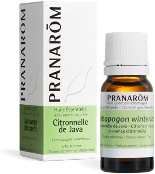 Pranarôm  Huile Essentielle Citronnelle De Java  Cymbopogon Winterianus  Partie Aérienne  Hect 10 Ml Pranarôm  Huile Essentielle Citronnelle De Java  Cymbopogon Winterianus  Partie Aérienne  Hect 10 Ml