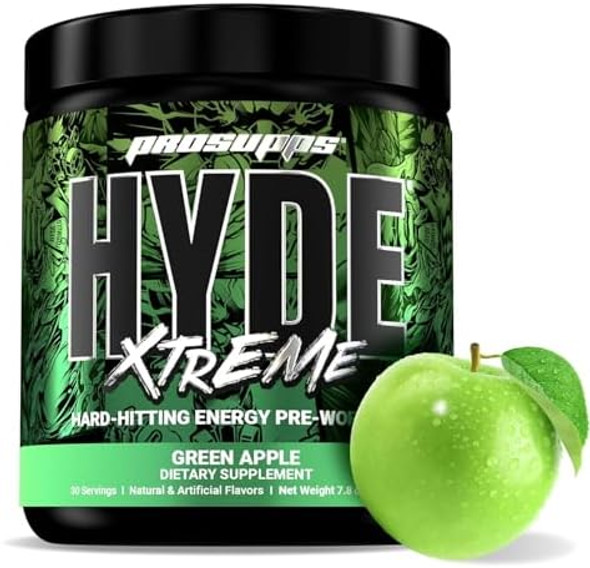 Prosupps Hyde Xtreme Hard-Hitting Energy Pre-Workout Green Apple And Creatine 300 Bundle Prosupps Hyde Xtreme Hard-Hitting Energy Pre-Workout Green Apple And Creatine 300 Bundle