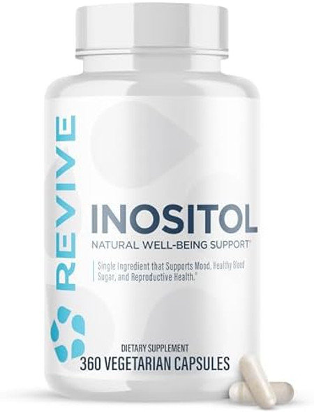 Revive Md Inositol Supplement For Men & Women - Mood Support Hormonal Balance Healthy Blood Sugar & Reproductive Health - Vegan-Friendly Gluten- - 360 Vegetarian Capsules Revive Md Inositol Supplement For Men & Women - Mood Support Hormonal Balance Healthy Blood Sugar & Reproductive Health - Vegan-Friendly Gluten- - 360 Vegetarian Capsules