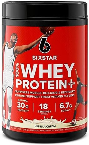 Six Star Elite Series 100% Whey Protein Plus Vanilla Cream 1.8Lbs Us & Elite Series 100% Whey Protein Plus Strawberry Smoothie 1.8Lbs Us