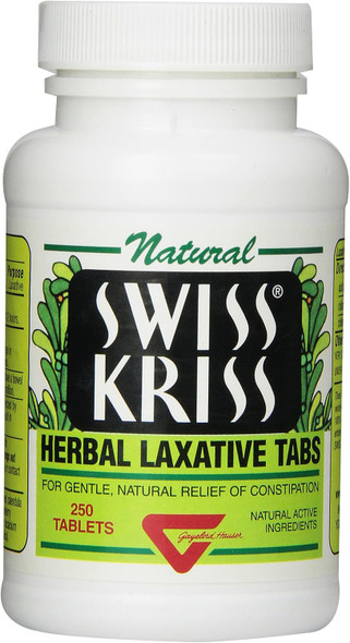 Swiss Kriss Herbal Laxative Tablets 250 Count (Pack Of 12) Swiss Kriss Herbal Laxative Tablets 250 Count (Pack Of 12)