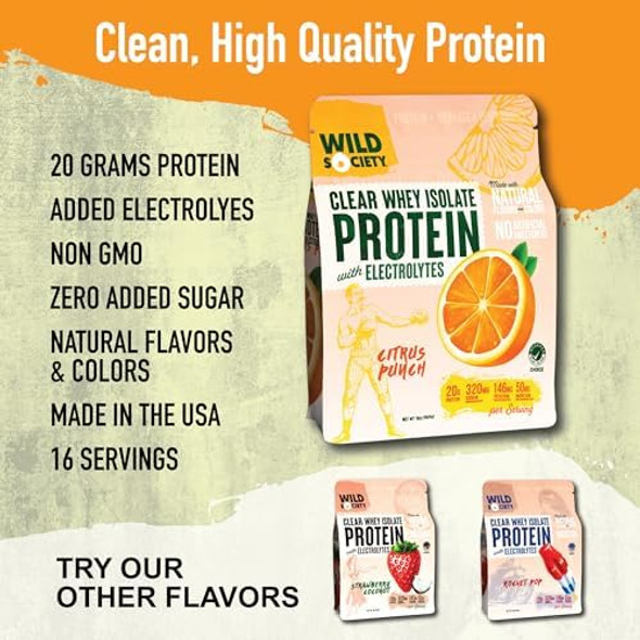 Wild Society Clear Isolate + Whey Concentrate Super Combo - Citrus Punch Clear Whey + Dutch Chocolate Whey Concentrate