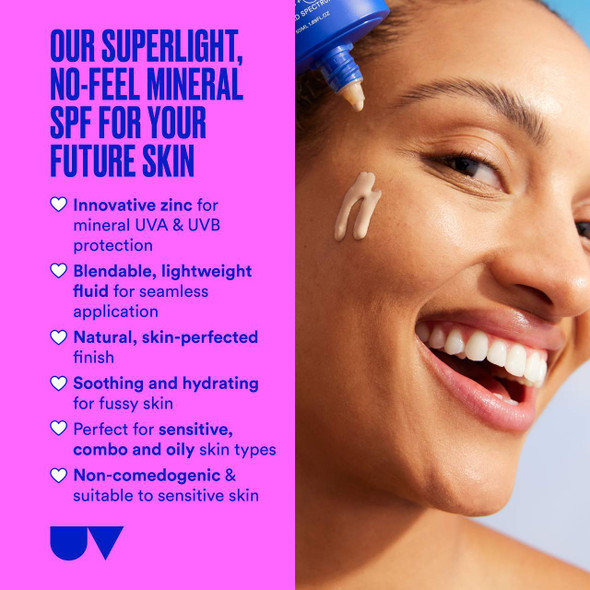 Ultra violette Future Screen SPF 50 Mineral Fragrance Free Facial Sunscreen Serum Ultra violette Future Screen SPF 50 Mineral Fragrance Free Facial Sunscreen Serum