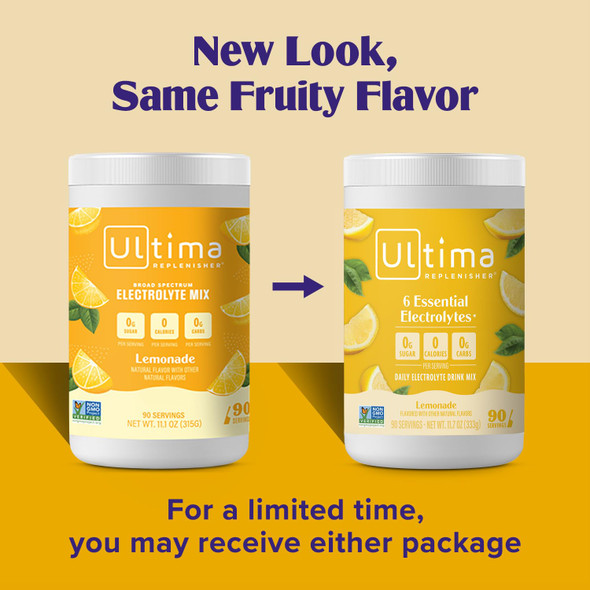 Ultima Replenisher Electrolyte Powder Lemonade 90 Servings Ultima Replenisher Electrolyte Powder Lemonade 90 Servings