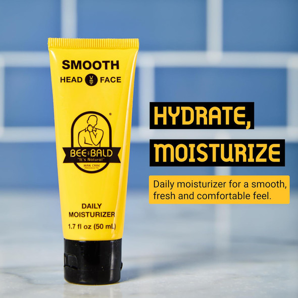 Bee Bald Smooth Head And Face Moisturizer Cream, 1.7 Oz