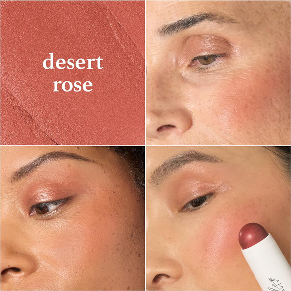 Julep Skip The Brush Creme To Powder Cream Blush Stick For Cheeks, Eyes & Lips, Desert Rose