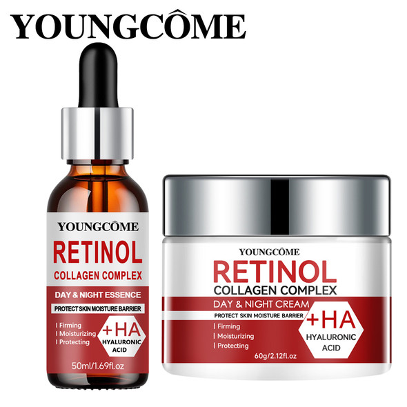 YOUNGCOME Retinol Moisturizing Repair Cream and Serum Set with collagen and Vitamin E firm and nourishing skin gentle and non-irritating