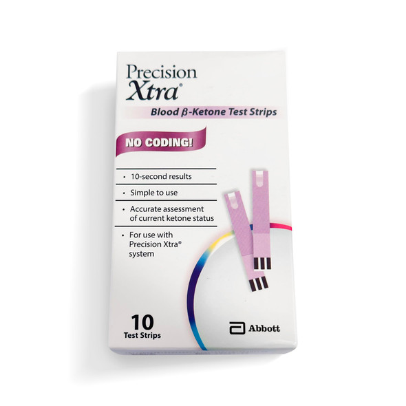 Precision Xtra Blood Ketone Test Strips 10 ea  in Box