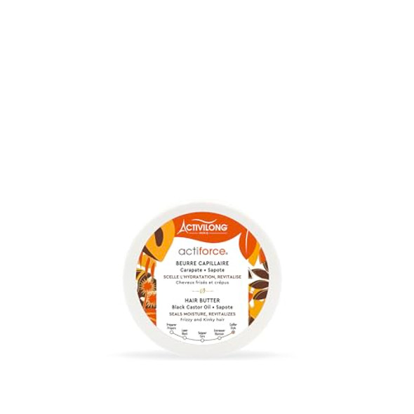 Actiforce Hair Butter Black Castor Oil Mamey Sapote - Nourish Protect And Revitalize Your Hair - Seal In Moisture For Healthy And Vibrant Locks – 100 Ml