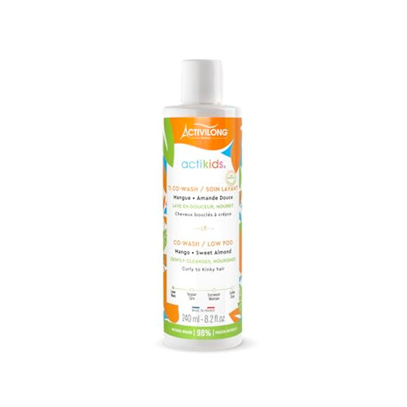 Actikids Co-Wash Mango And Sweet Almond - No-Rinse Cleanser Gentle Wash Detangling And Timesaving In One - 240