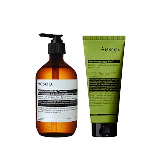 Aesop Geranium Leaf Duet Gel Body Cleanser & Body Balm | Buy at