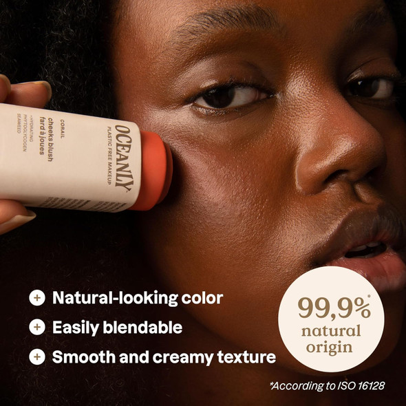 Attitude Oceanly Plastic- Lightweight Blush Stick Titanium Dioxide- Ewg Verified Vegan & Cruelty- Makeup Rose 0.3 Ounces