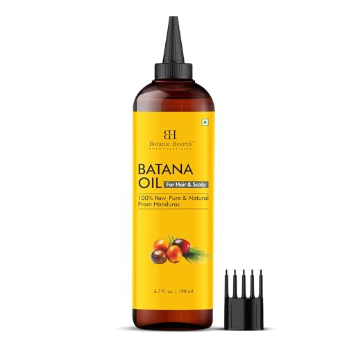 Botanic Hearth Batana Oil For Hair & Scalp – 100% Raw Pure & Natural From Honduras Nourishing Hair Growth & Scalp Care Oil – 6.7 Fl Oz / 198 Ml