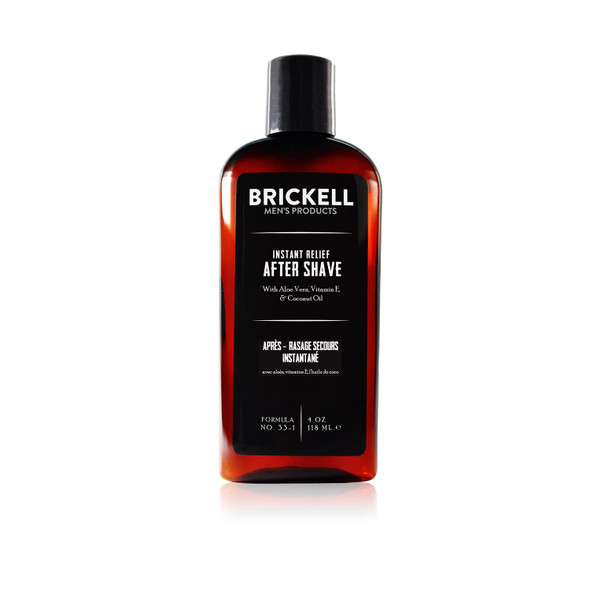 Brickell Men'S Products Instant Relief Aftershave For Men Natural And Organic Soothing After Shave Balm To Prevent Razor Burn 4 Ounce Scented