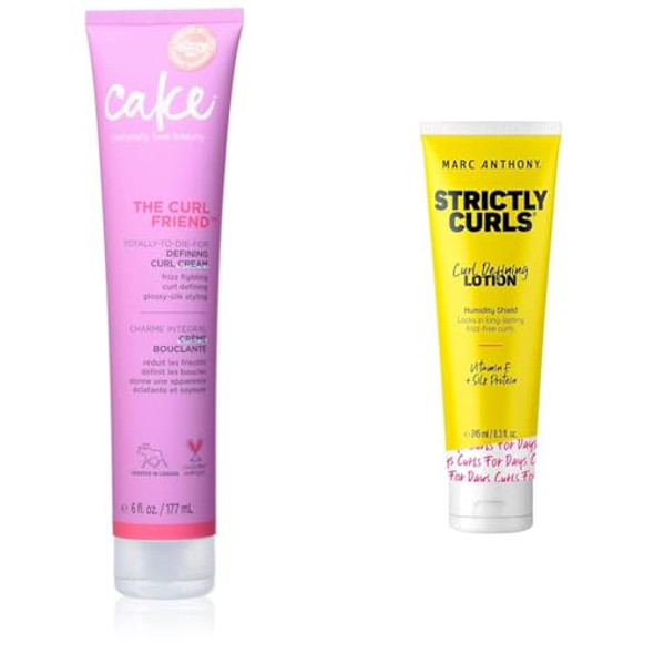 Cake Beauty Curl Friend Defining Curl Cream - Bounce Curly Hair Styling Product & Marc Anthony Strictly Curls Curl Defining Styling Lotion