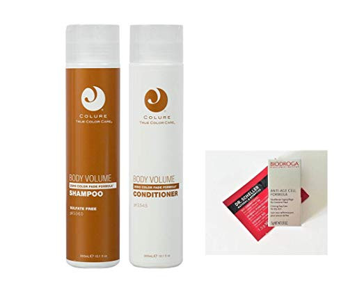 Colure True Color Care Body Volume Shampoo & Conditioner Duo 10.1 Oz Each + 2 Samples. Products Are Vegan Cruelty Organic. Of Sulfates Parabens Dyes Petrolatum Wheat & Soy.