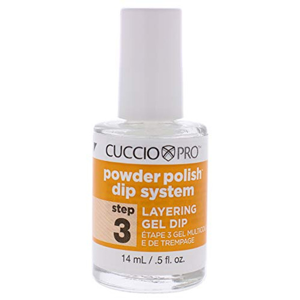 Cuccio Colour Powder Polish Dip System Step 3 - Specially Formulated Resins - Vibrant Finish With Flawless Rich Color And Durability - Nail Polish Layering Gel Dip - 0.5 Oz