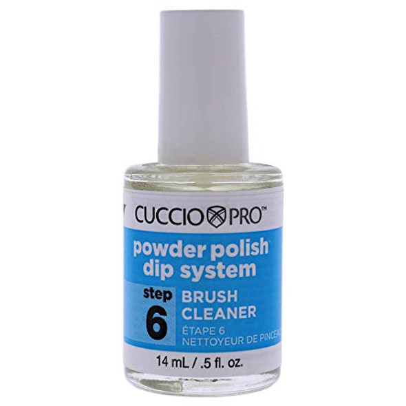 Cuccio Colour Powder Polish Dip System Step 6 - Specially Formulated Resins - Vibrant Finish With Flawless Rich Color And Durability - Brush Cleanser Nail Polish - 0.5 Oz