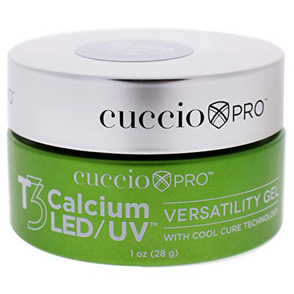 Cuccio Pro T3 Led/Uv Cool Cure Versatility Gel - Self-Levelling Gel With Calcium - Incredibly Flexible - Strong Adhesion - High Shine Finish - Fast Application - White - 1 Oz Nail Gel