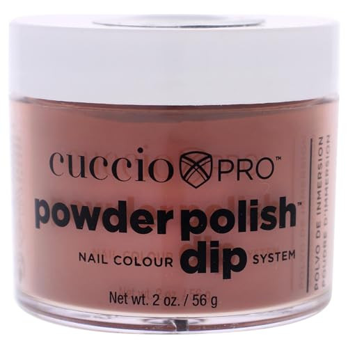 Cuccio Colour Powder Nail Polish - Lacquer For Manicures And Pedicures - Highly Pigmented Powder That Is Finely Milled - Durable Finish With A Flawless Rich Color - Brick Orange - 1.6 Oz