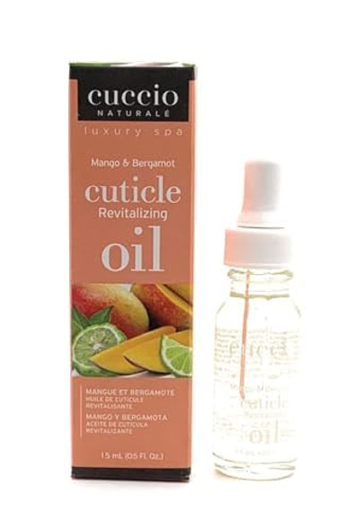 Cuccio Naturale Mango & Bergamot Revitalizing Cuticle Oil – Hydrating Overnight Cuticle Repair – Remedy For Damaged Skin & Thin Nails – Paraben & Cruelty- Formula – 0.5 Oz