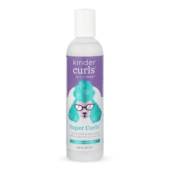 Curl Keeper Kinder Curls Super Curls Styler 12Oz/355Ml Styling Cream For Kids Fights Frizz And Adds Shine Water-Based Humidity-Effective