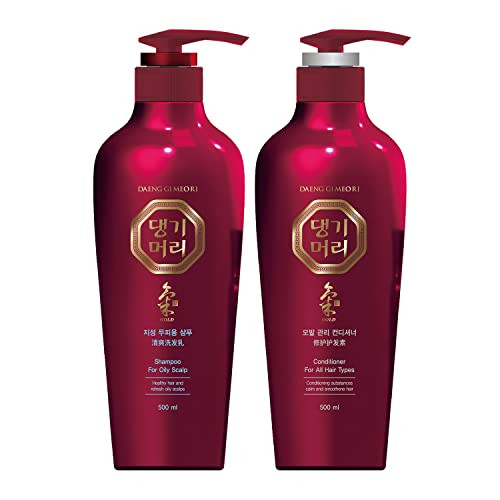 Daeng Gi Meo Ri- Oily Scalp Care Shampoo & Conditioner Set Refreshing And Strengthening The Oily Scalp Reducing Dandruff Nourishing And Promoting Hair Growth16.9 Fl Oz (500Ml) Each