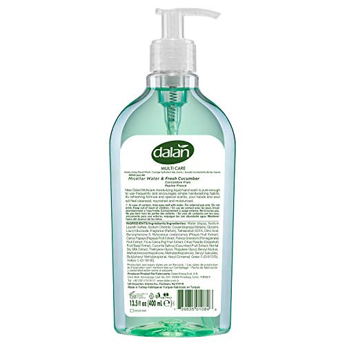 Dalan Fresh Cucumber Multicare Ultra Moisturizing Liquid Hand Soap For Normal And Dry Hands Fresh Clean And Soft Feeling (13.5 Fl Oz / 400 Ml (Pack Of 3))