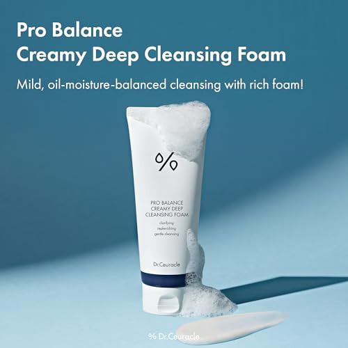 Dr.Ceuracle Pro Balance Creamy Deep Cleansing Foam - Korean Daily Hydrating Facial Wash Oil & Moisture Balance Cleanser (150 Ml / 5.07 Fl. Oz.)
