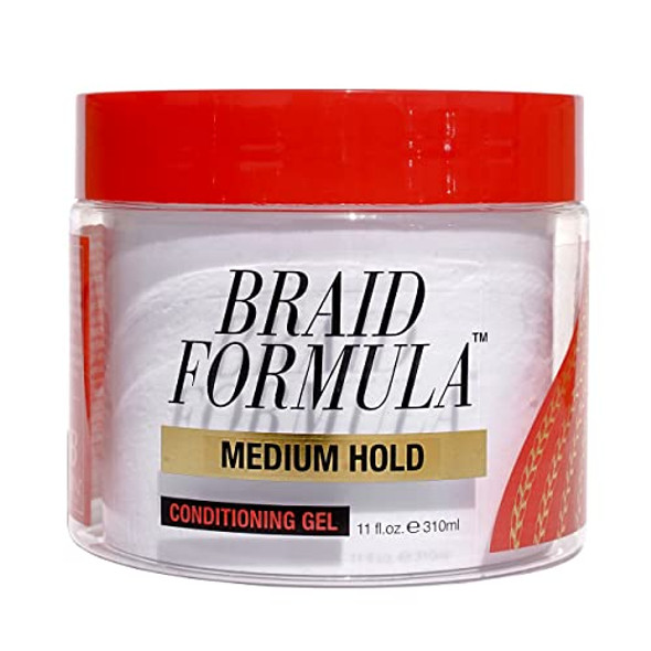 Ebin York Braid Formula Conditioning Gel Medium Hold 11Oz Great For Braiding Twisting Edges No Residue No Flaking Strong Hold High Shine Smoothing With Clean & Aloe Vera Scent
